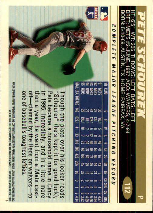 1996 Topps Baseball (Pick Card From List 1-250) C44 05-24 - Picture 217 of 485