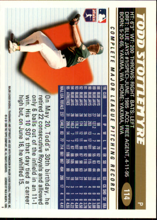 1996 Topps Baseball (Pick Card From List 1-250) C44 05-24 - Picture 221 of 485