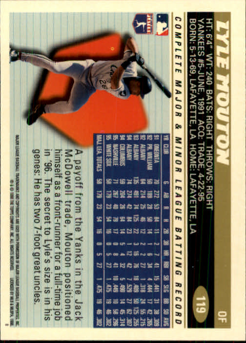 1996 Topps Baseball (Pick Card From List 1-250) C44 05-24 - Picture 231 of 485