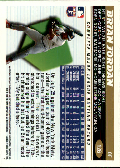 1996 Topps Baseball (Pick Card From List 1-250) C44 05-24 - Picture 245 of 485