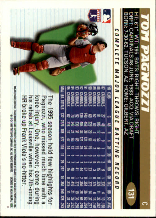 1996 Topps Baseball (Pick Card From List 1-250) C44 05-24 - Picture 255 of 485