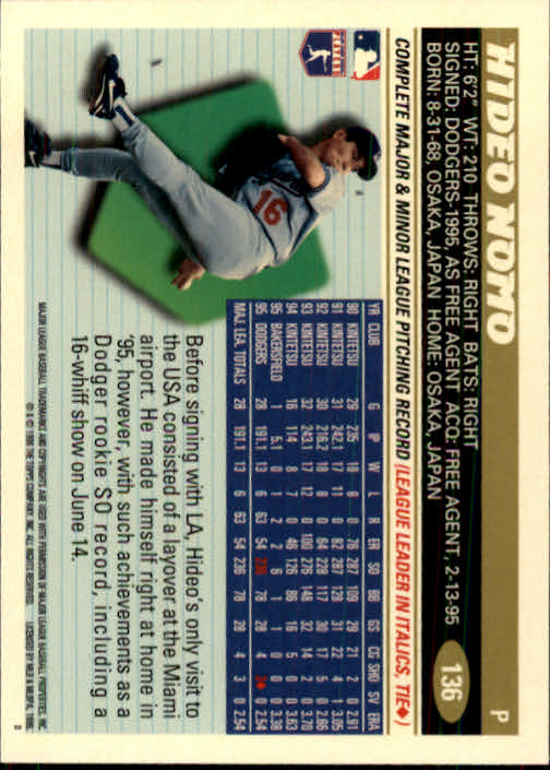 1996 Topps Baseball (Pick Card From List 1-250) C44 05-24 - Picture 265 of 485