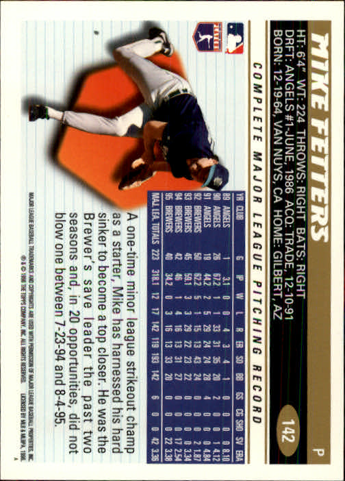 1996 Topps Baseball (Pick Card From List 1-250) C44 05-24 - Picture 277 of 485