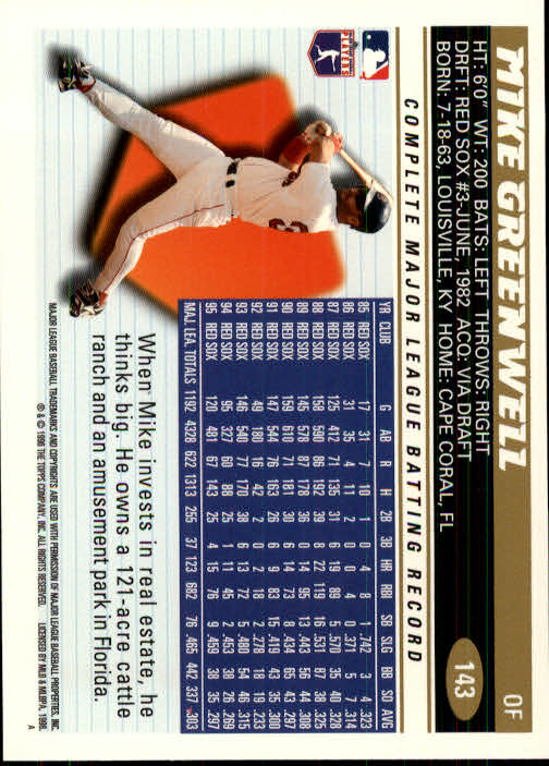 1996 Topps Baseball (Pick Card From List 1-250) C44 05-24 - Picture 279 of 485