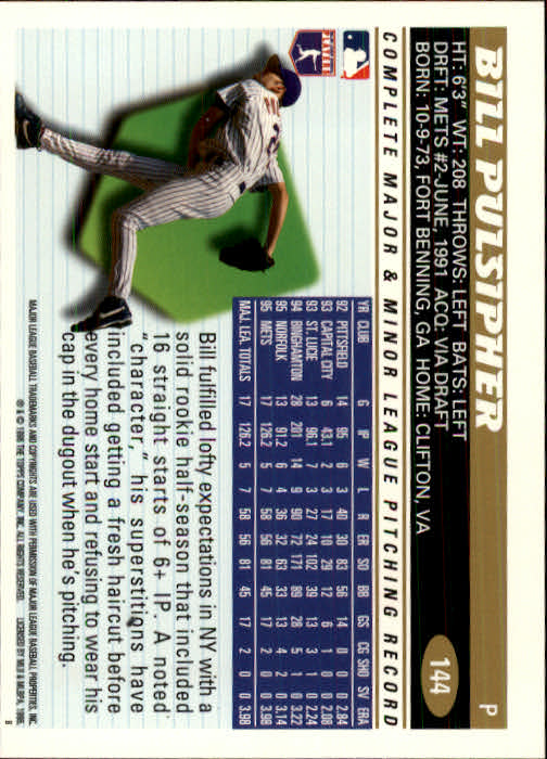 1996 Topps Baseball (Pick Card From List 1-250) C44 05-24 - Picture 281 of 485