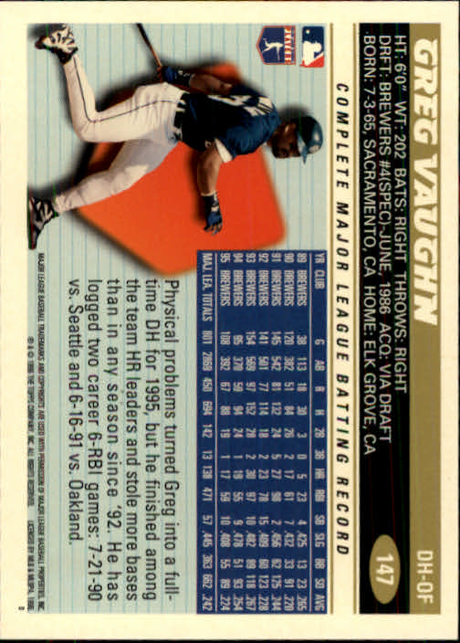 1996 Topps Baseball (Pick Card From List 1-250) C44 05-24 - Picture 287 of 485