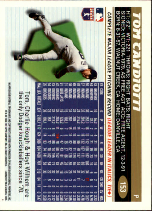 1996 Topps Baseball (Pick Card From List 1-250) C44 05-24 - Picture 299 of 485