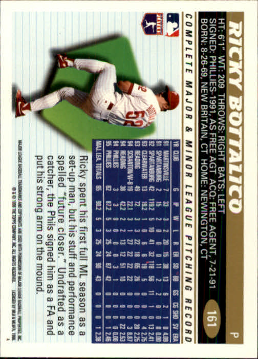 1996 Topps Baseball (Pick Card From List 1-250) C44 05-24 - Picture 315 of 485