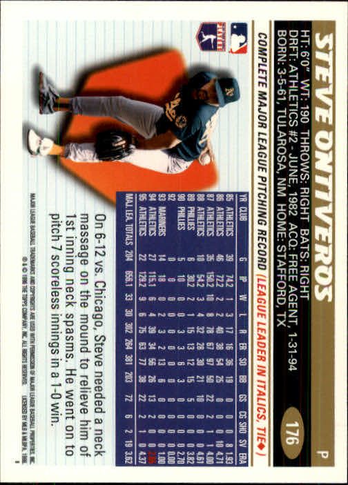 1996 Topps Baseball (Pick Card From List 1-250) C44 05-24 - Picture 345 of 485