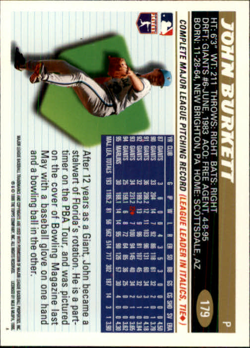 1996 Topps Baseball (Pick Card From List 1-250) C44 05-24 - Picture 349 of 485