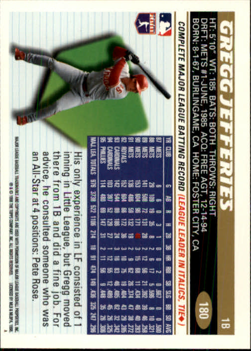 1996 Topps Baseball (Pick Card From List 1-250) C44 05-24 - Picture 351 of 485