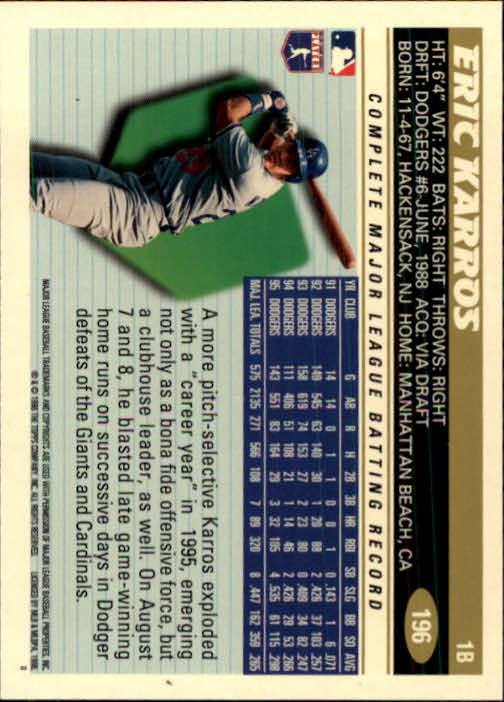 1996 Topps Baseball (Pick Card From List 1-250) C44 05-24 - Picture 383 of 485