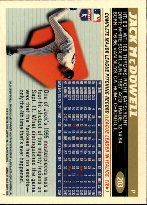 1996 Topps Baseball (Pick Card From List 1-250) C44 05-24 - Picture 397 of 485
