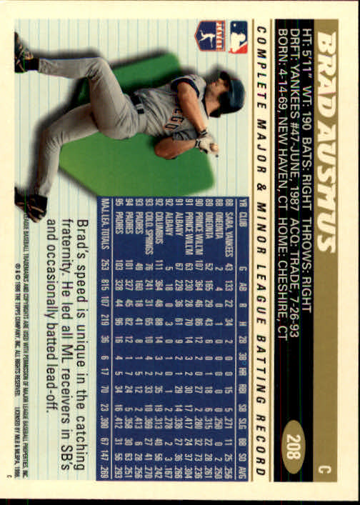 1996 Topps Baseball (Pick Card From List 1-250) C44 05-24 - Picture 403 of 485