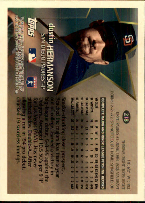 1996 Topps Baseball (Pick Card From List 1-250) C44 05-24 - Picture 423 of 485