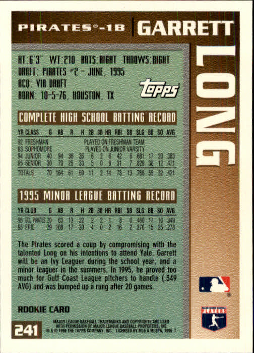 1996 Topps Baseball (Pick Card From List 1-250) C44 05-24 - Picture 467 of 485