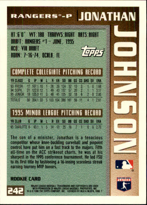 1996 Topps Baseball (Pick Card From List 1-250) C44 05-24 - Picture 469 of 485