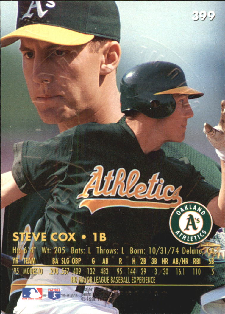 1996 Ultra Gold Medallion #399 Steve Cox
