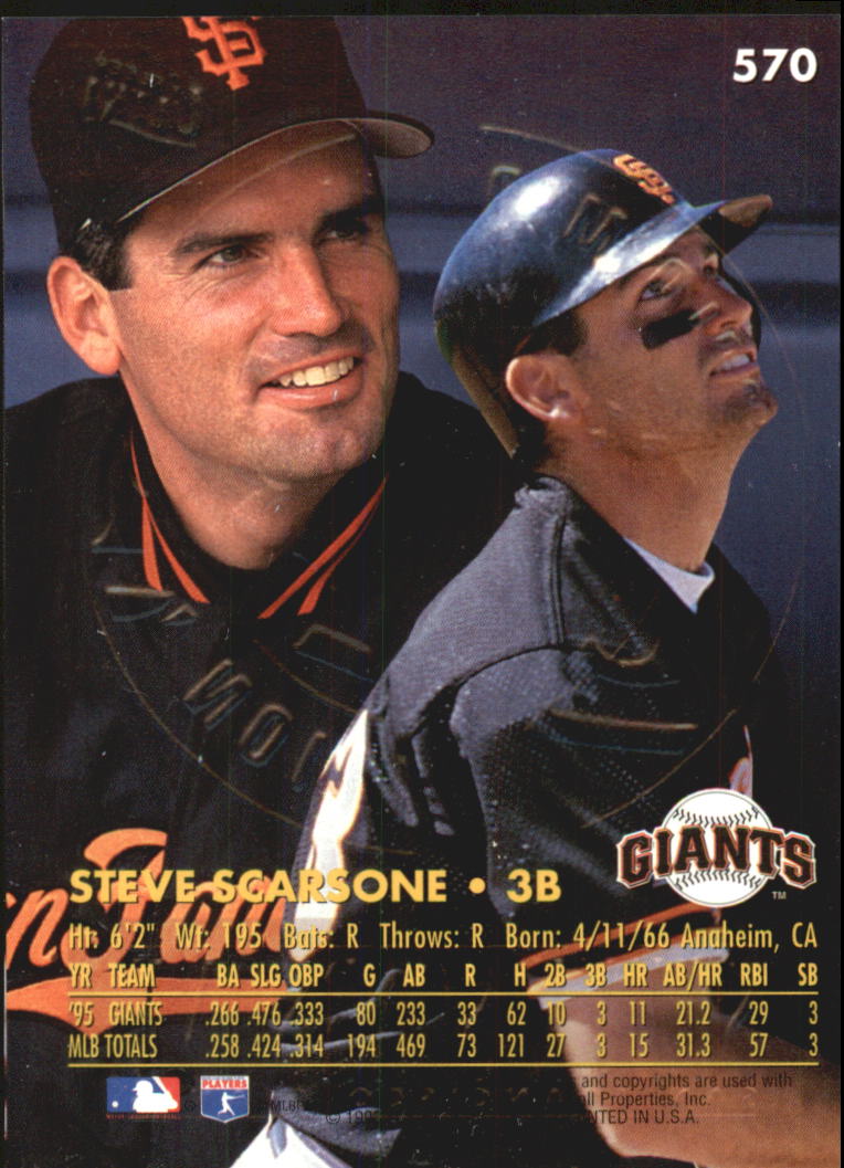 1996 Ultra Gold Medallion #570 Steve Scarsone