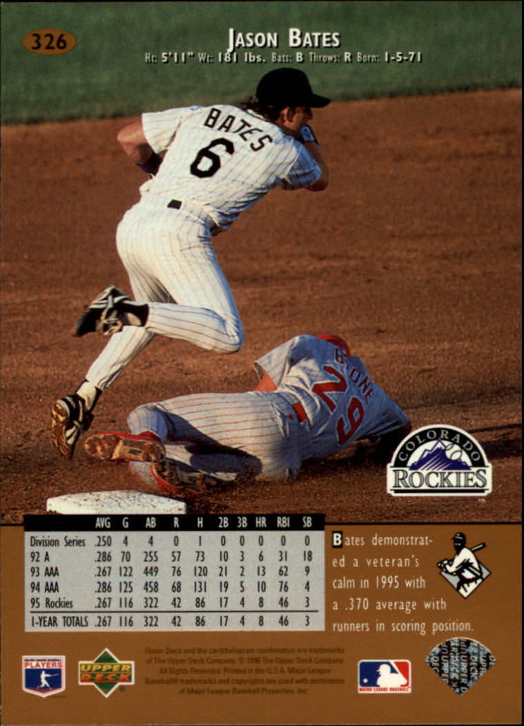 A9588- 1996 Upper Deck BB Karte #S 251-510 + Rookies -du Pick- 15 + Gratis US - Bild 151 von 297