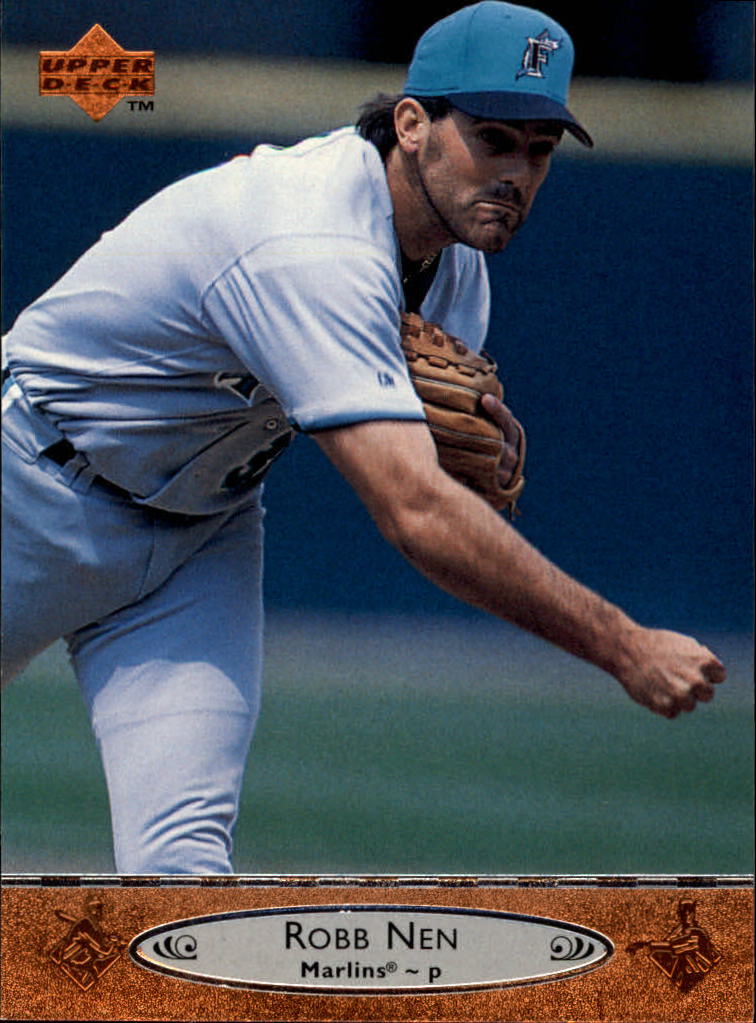 1996 Fleer Tiffany Florida Marlins Baseball Card #390 Robb Nen