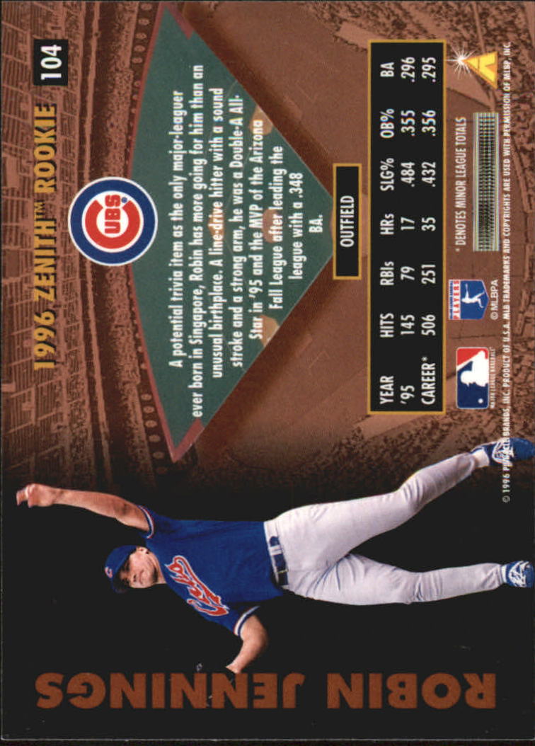 B2515- 1996 Zenith Baseball Karten 1-150 + Einsätze -du Pick- 15 + Gratis US - Bild 121 von 273
