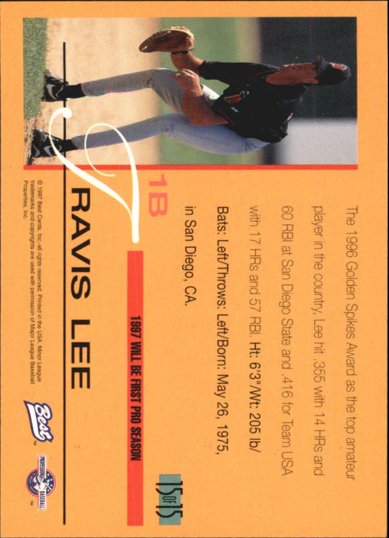 1997 Best All-Stars #15 Travis Lee back image