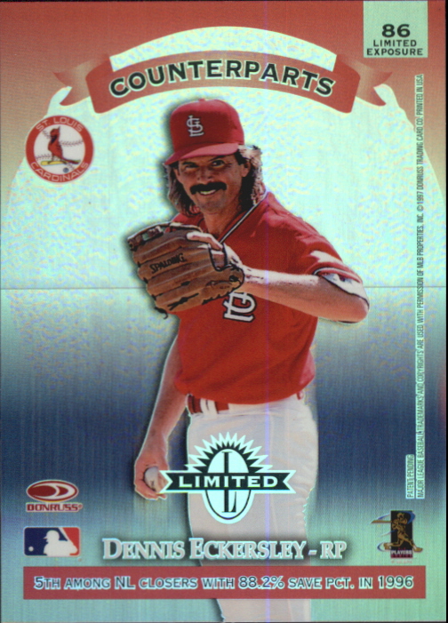 1997 Donruss Limited Exposure #86 B.Wagner/D.Eckersley C back image