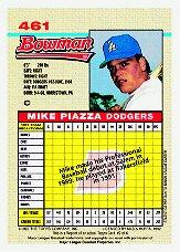 1997 Dodgers Topps Rookies of the Year #3 Mike Piazza back image