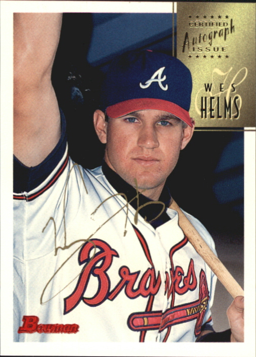 1997 Bowman Certified Gold Ink Autographs #CA36 Wes Helms
