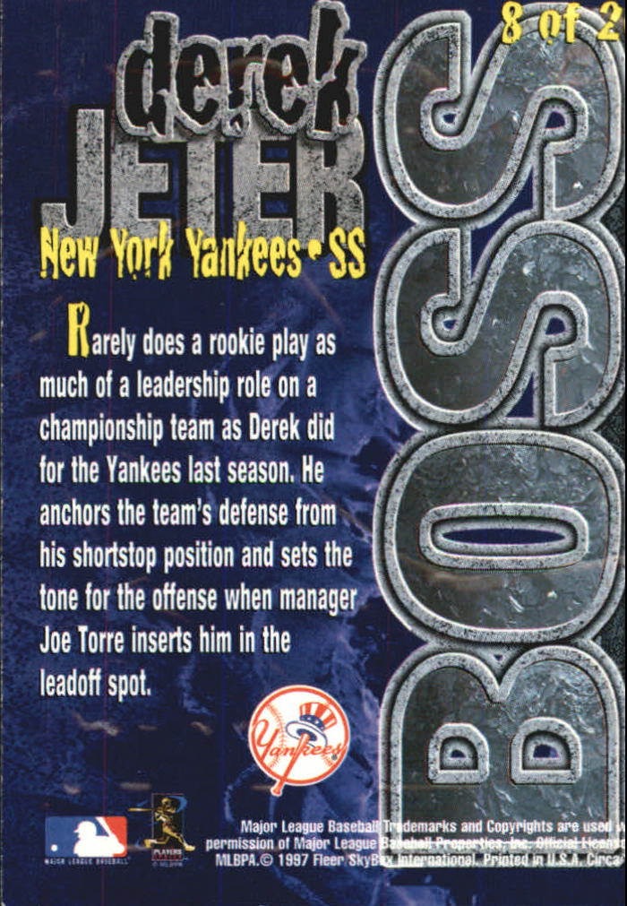 1997 Circa Boss #8 Derek Jeter back image