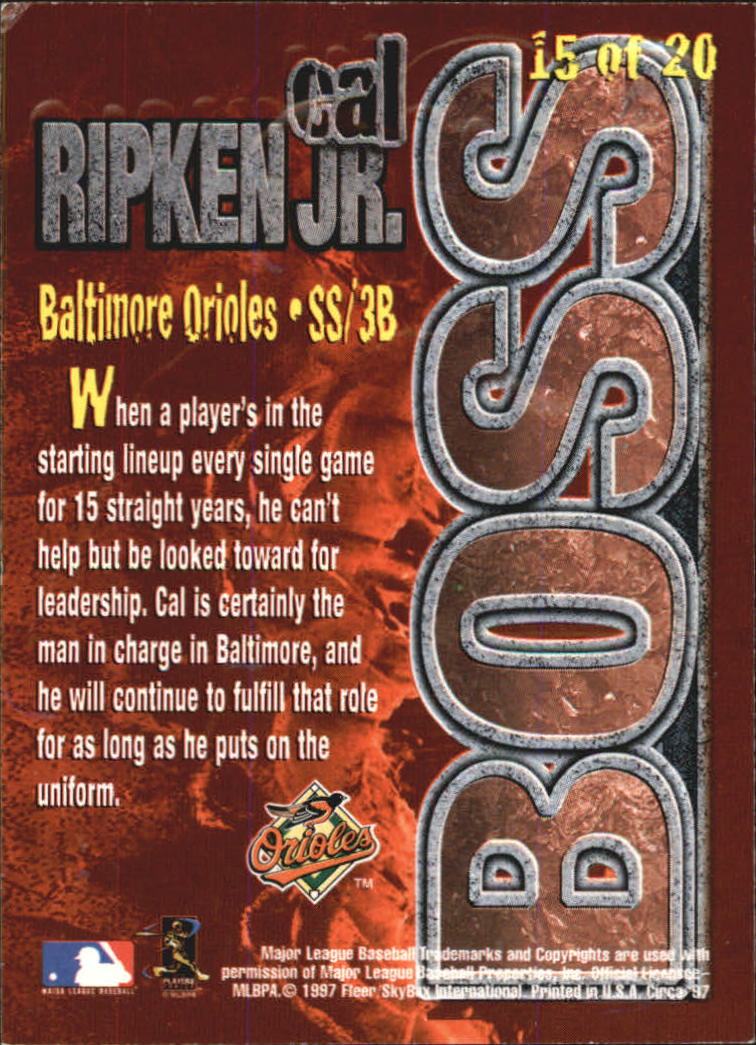 1997 Circa Boss #15 Cal Ripken back image