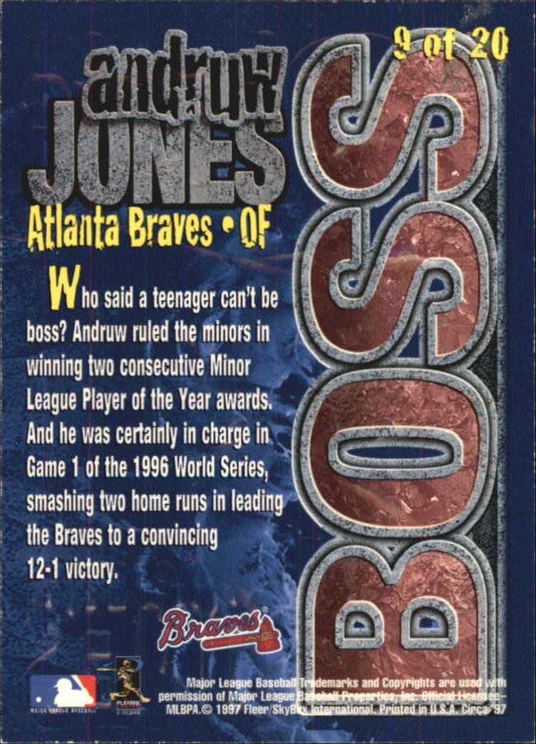 1997 Circa Super Boss #9 Andruw Jones back image