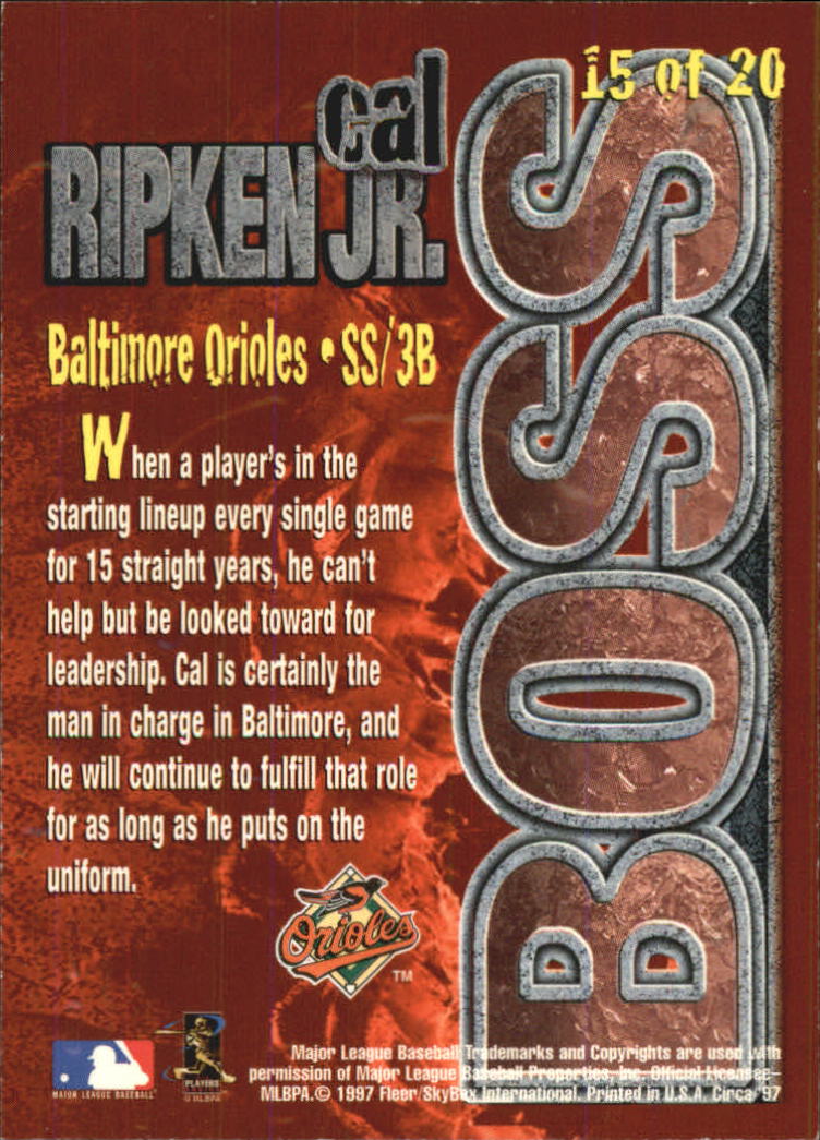 1997 Circa Super Boss #15 Cal Ripken back image