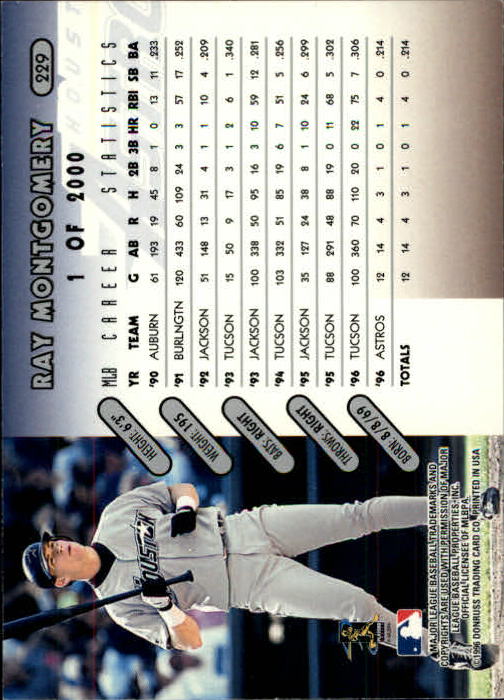 1997 Donruss Silver Press Proofs #229 Ray Montgomery back image