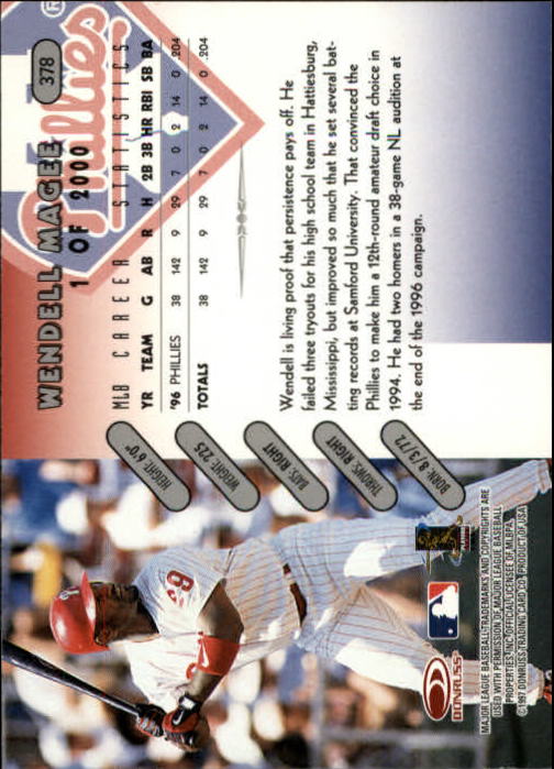 1997 Donruss Silver Press Proofs #378 Wendell Magee back image