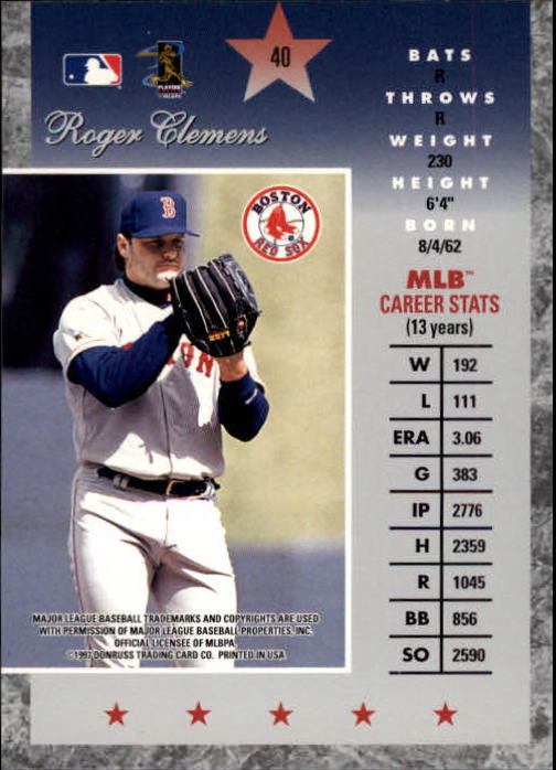 Roger Clemens cards (1987-2022) Red Sox Yankees Blue Jays Astros - You Choose - Picture 130 of 356