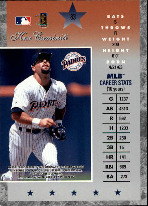 B3649- 1997 Donruss Elite BB Karten 1-150 + Einsätze -du Pick- 15 + Free US - Bild 167 von 301