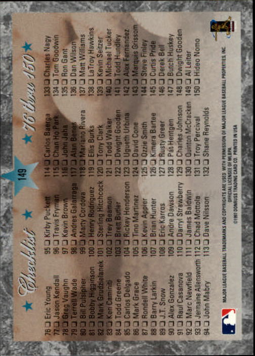 B3649- 1997 Donruss Elite BB Karten 1-150 + Einsätze -du Pick- 15 + Free US - Bild 297 von 301