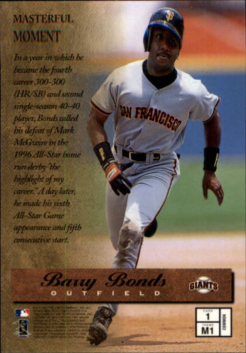 1997 Finest #1 Barry Bonds B back image