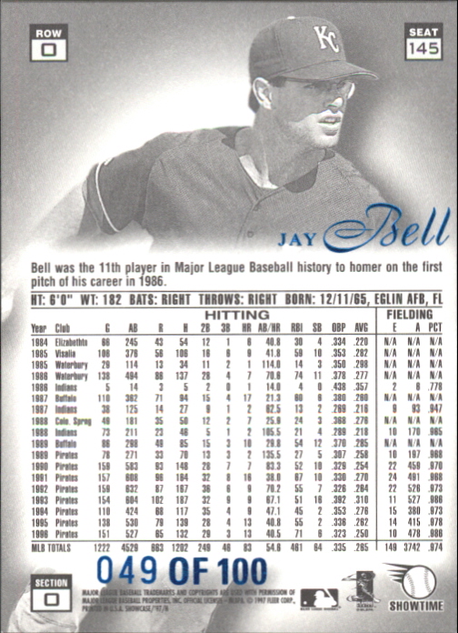 1997 Flair Showcase Legacy Collection Row 0 #145 Jay Bell back image