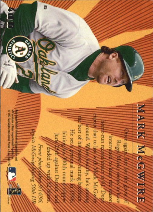 1997 Fleer Baseball "Goldene Erinnerungen" Einsatzkarten - Bild 5 von 9