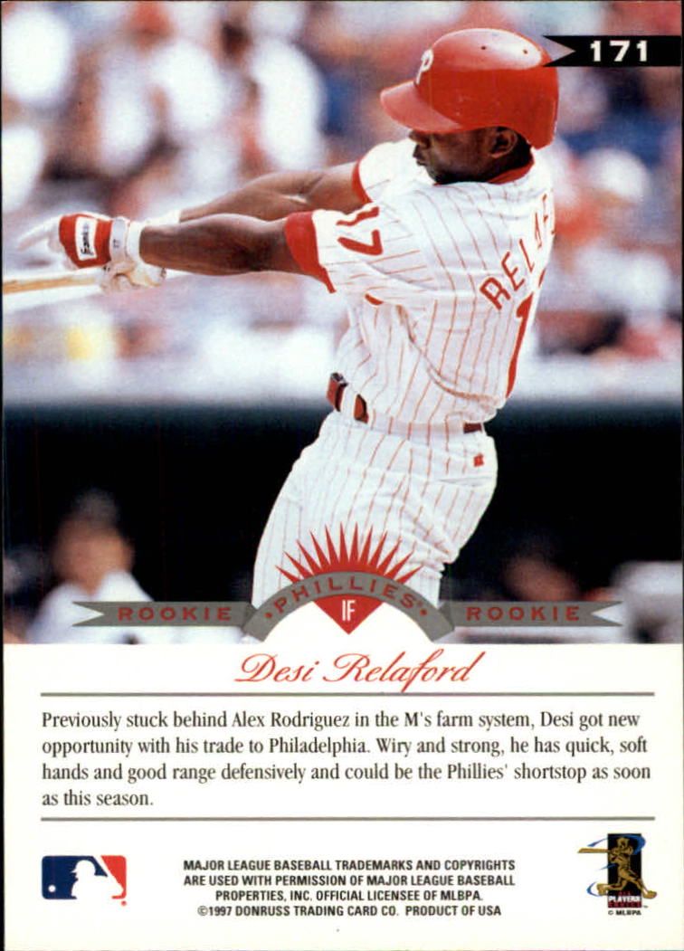 A1212- 1997 Leaf Baseball Card #s 1-250 +Rookies -You Pick- 15+ FREE US SHIP - Picture 267 of 359