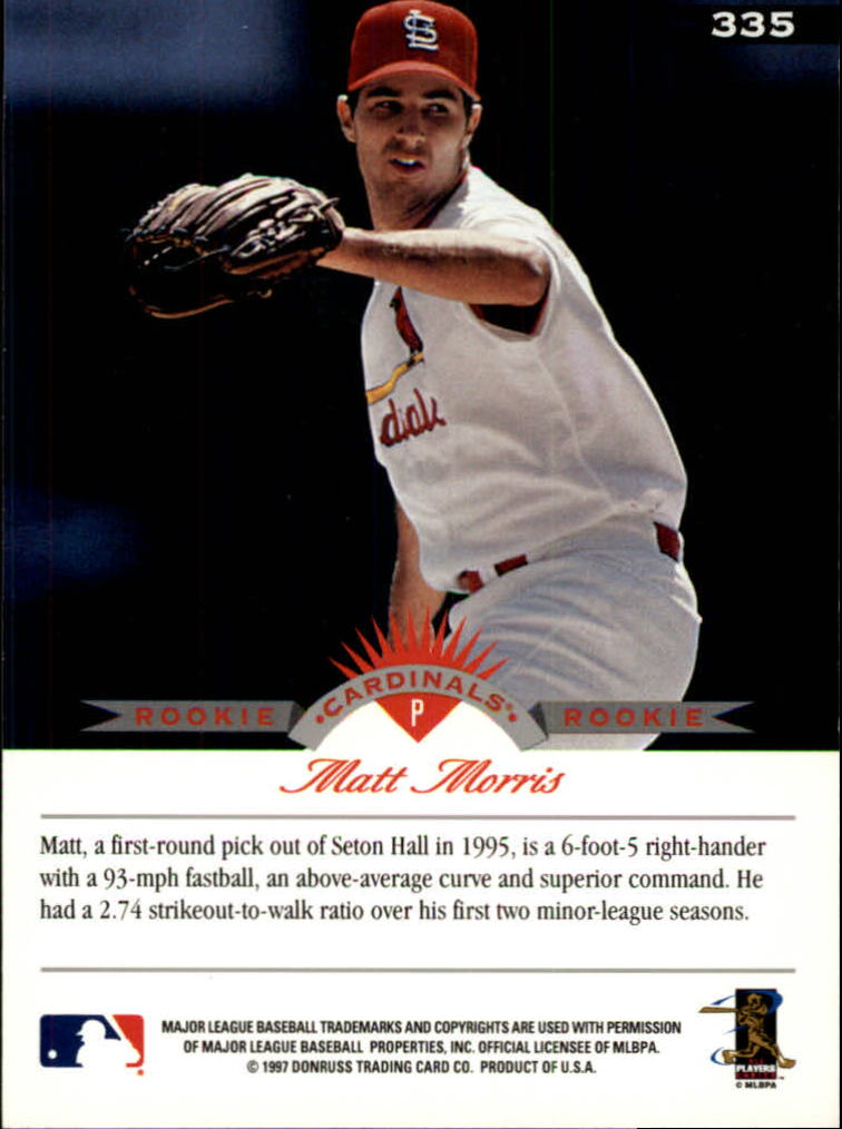 1997 Leaf #335 Matt Morris back image