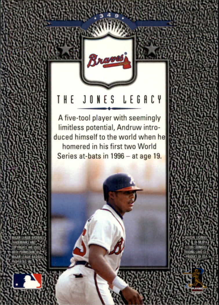 1997 Leaf #349 Andruw Jones LG back image
