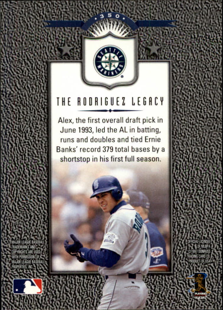 1997 Leaf #350 Alex Rodriguez LG back image