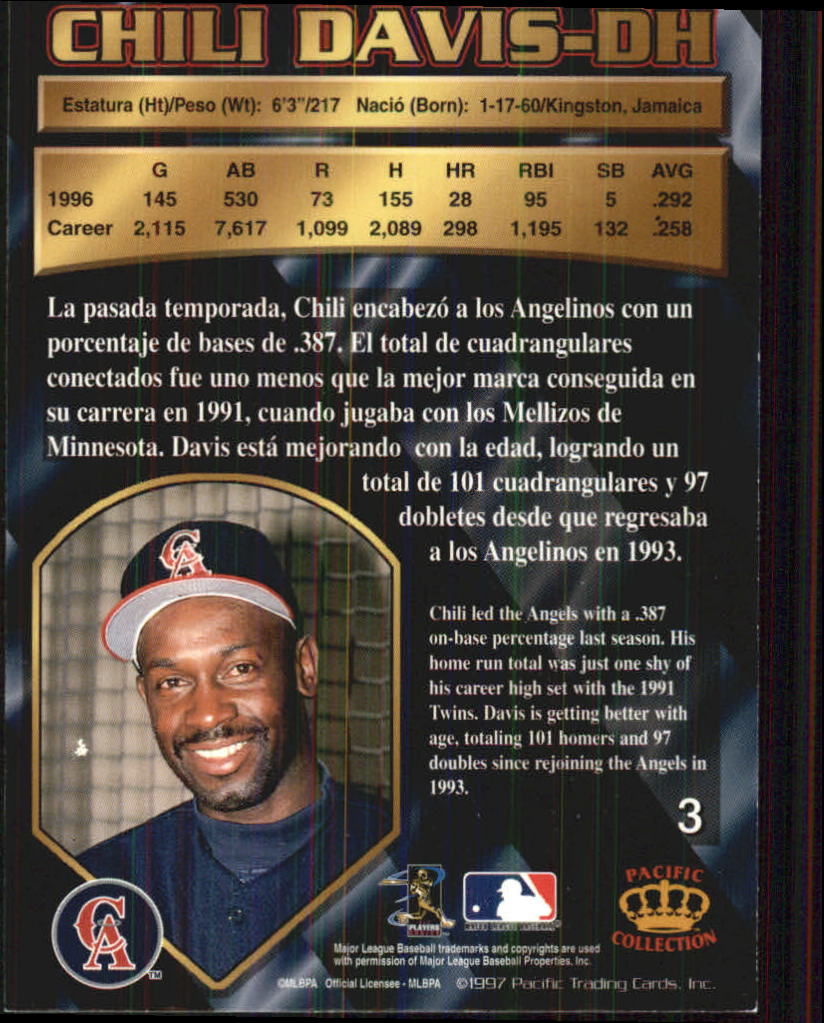 B1494- 1997 Pacific Baseball Cards 1-250 +Rookies -You Pick- 15+ FREE US SHIP - Picture 7 of 425