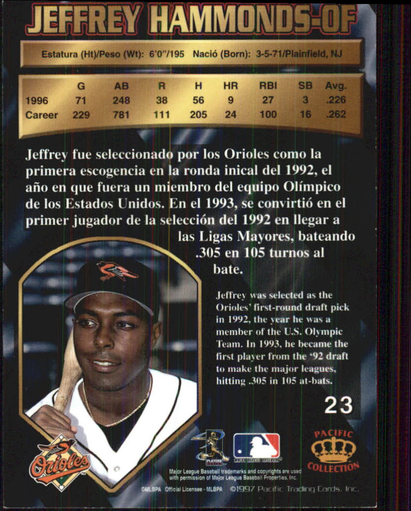 B1494- 1997 Pacific Baseball Cards 1-250 +Rookies -You Pick- 15+ FREE US SHIP - Picture 45 of 425