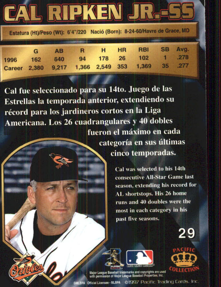 B1494- 1997 Pacific Baseball Cards 1-250 +Rookies -You Pick- 15+ FREE US SHIP - Picture 57 of 425
