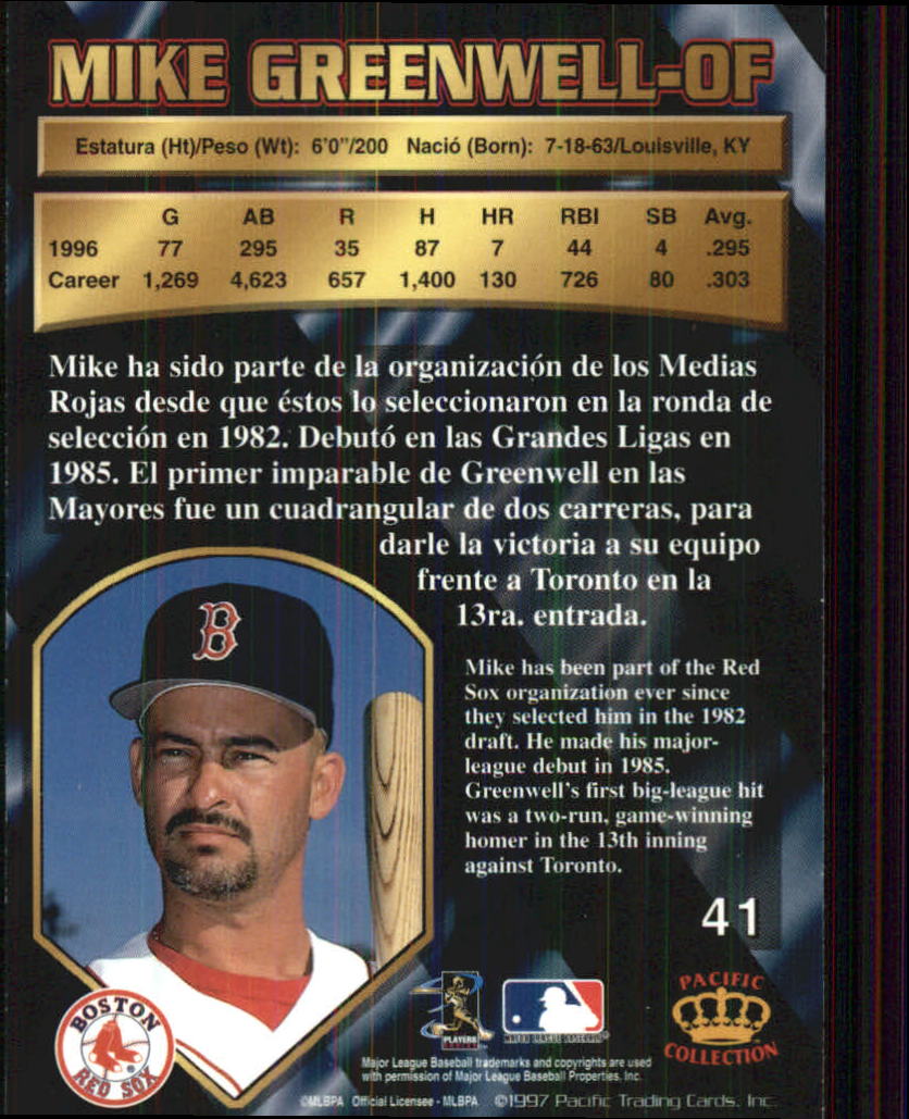 B1494- 1997 Pacific Baseball Cards 1-250 +Rookies -You Pick- 15+ FREE US SHIP - Picture 73 of 425